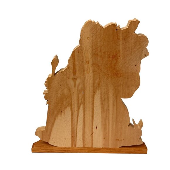 Old World Santa Wooden Signed George Bakes Cranston Victorian Holiday Decor 12" - Picture 4 of 12